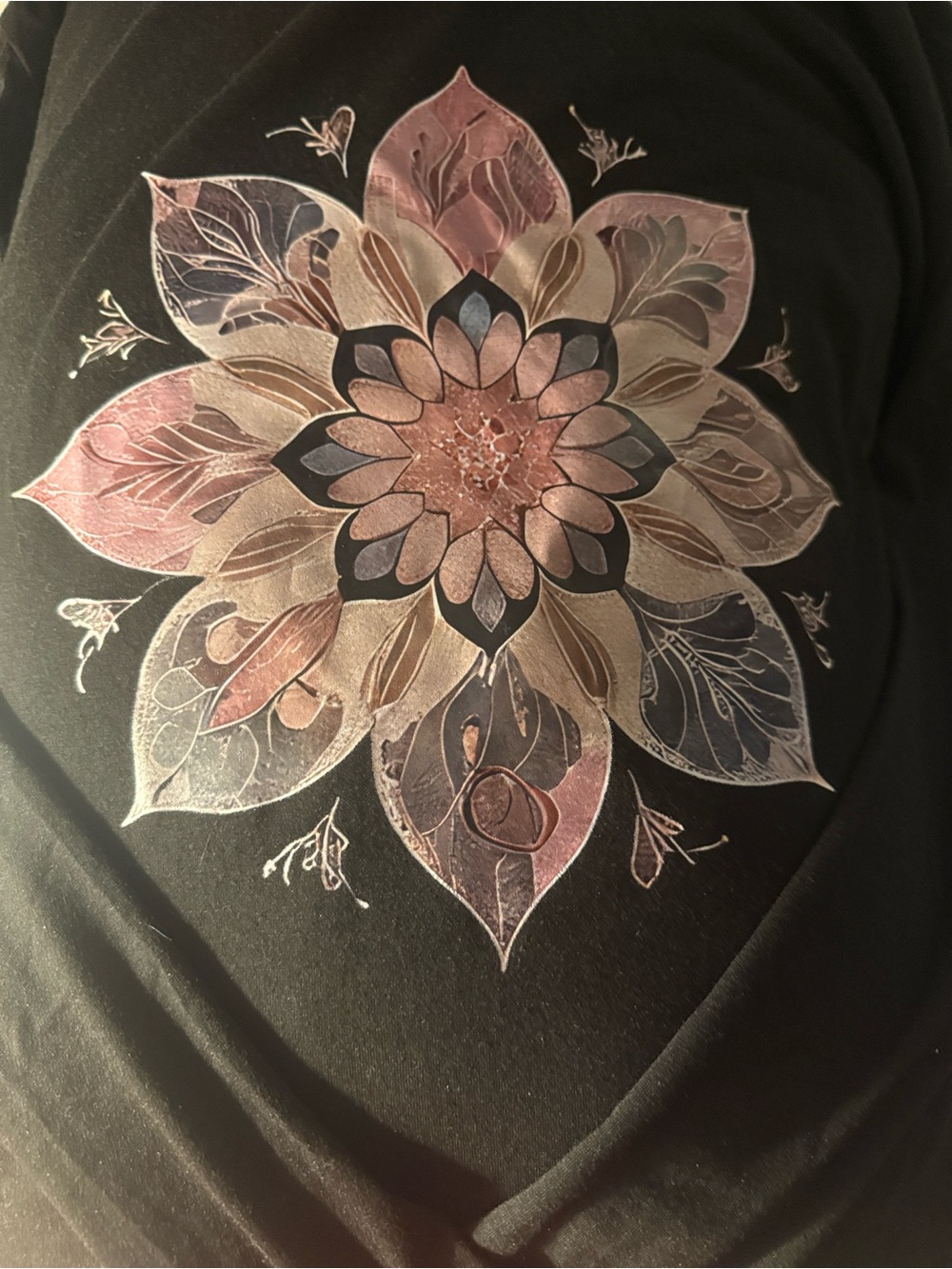 Decorative Floral Mandala Throw Pillow Cover in Pink and Cream